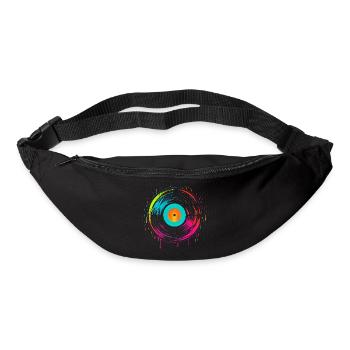90s Vinyl Record Steamwave - Bum bag - black - Front