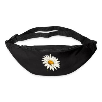 Weiße Margeritenblüte Natur Blumen Design  - Gürteltasche - Schwarz - Vorne