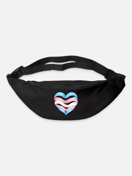 Transgender Herzdesign S1 - Gürteltasche - Schwarz