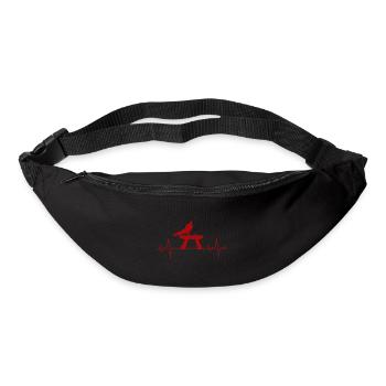 Kunstturnen Pauschenpferd Turner Herzschlag - Gürteltasche - Schwarz - Vorne