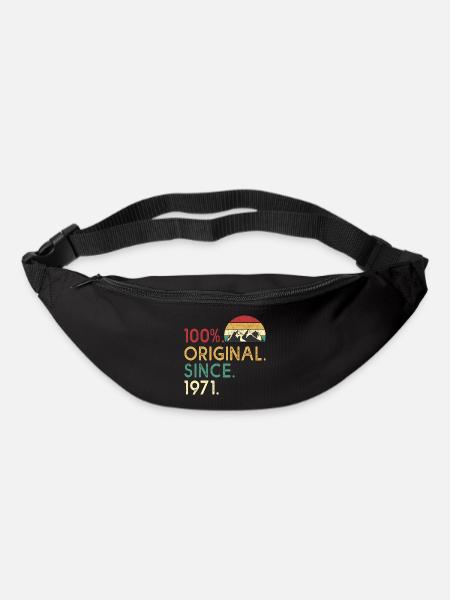 anniversaire 52 ans 1971 Vintage 52 th birthday - Sac banane - noir