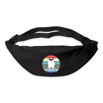 eisbader winterbader winterschwimmer eisbär retro - Bum bag - black - Front