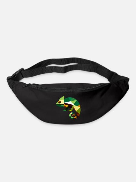 Caméléon géométrique - Sac banane - noir