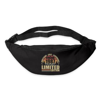 1987 Anniversaire 1987 tenue vintage 1987 Chemise - Sac banane - noir - Devant