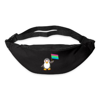 Antarctica Animal Gay Pride Pingouin Polysexuel LGBTQ - Sac banane - noir - Devant