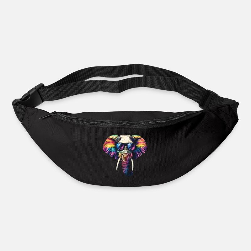 Lunettes de soleil éléphant - Sac banane - noir