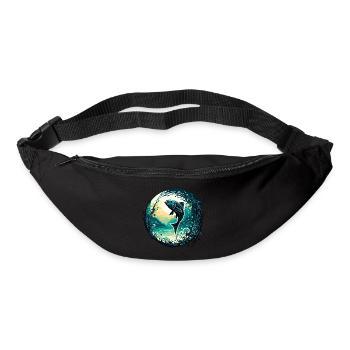 Angler Siluette / Fishing / Fish / Lake / Sport - Bum bag - black - Front