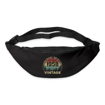 Vintage April 1958 Birthday Gift - Bum bag - black - Front