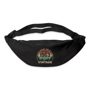 Cadeau Vintage Avril 1963 Anniversaire - Sac banane - noir - Devant