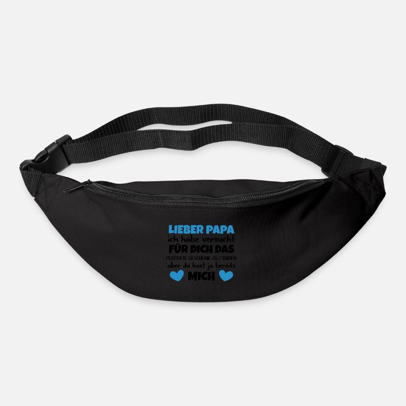 Papa Vater Dad Geschenk Geburtstag und Weihnachten - Gürteltasche - Schwarz