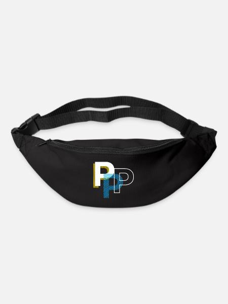 Anfangsbuchstabe P - Gürteltasche - Schwarz