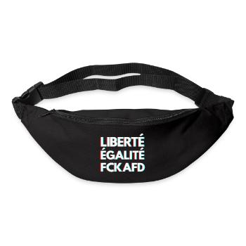 LIBERTÉ ÉGALITÉ FCKAFD – Statement Design - Gürteltasche - Schwarz - Vorne