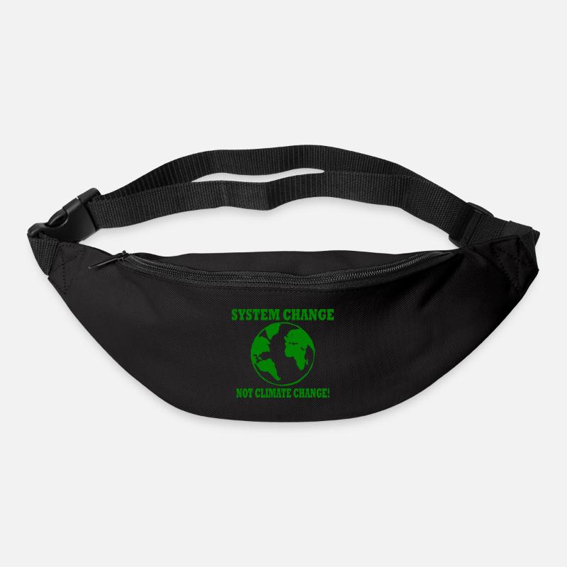system change not climate change - Bum bag - black