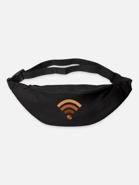 wifi noisette - Sac banane - noir