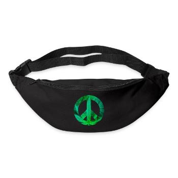 paix avec le chanvre - Sac banane - noir - Devant