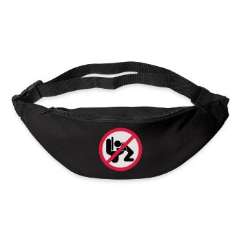 Kotzen verboten | puke | Spit | Vomit not allowed - Sac banane - noir - Devant