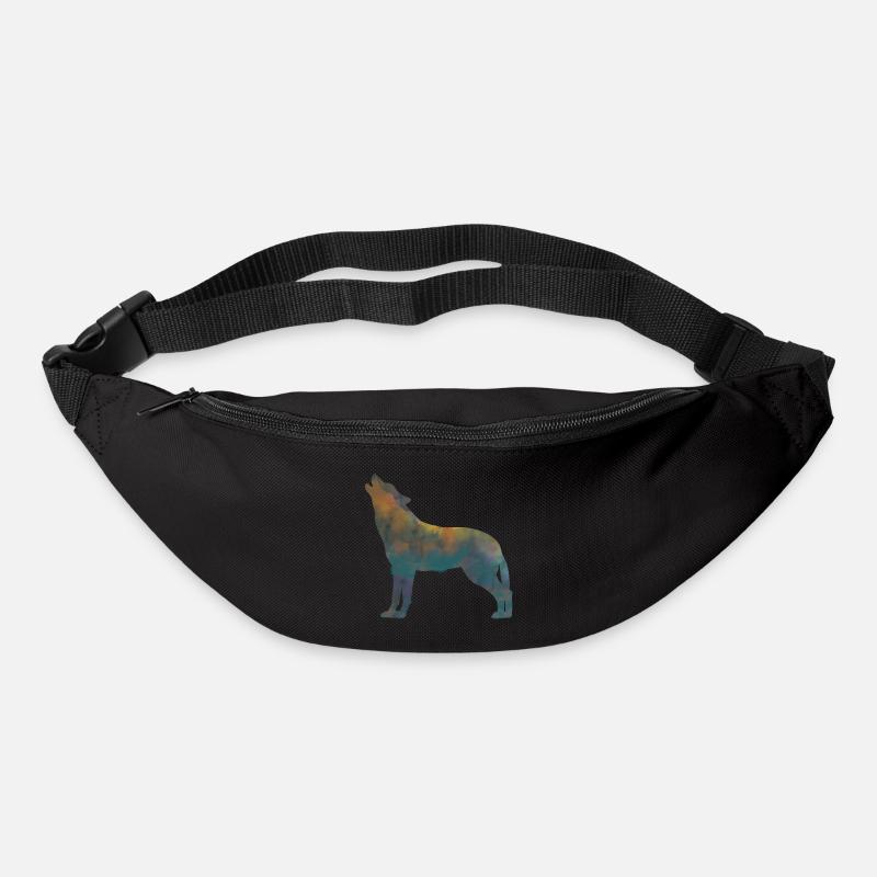 heulender Wolf - Sac banane - noir