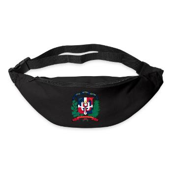 National coat of arms of the Dominican Republic - Bum bag - black - Front