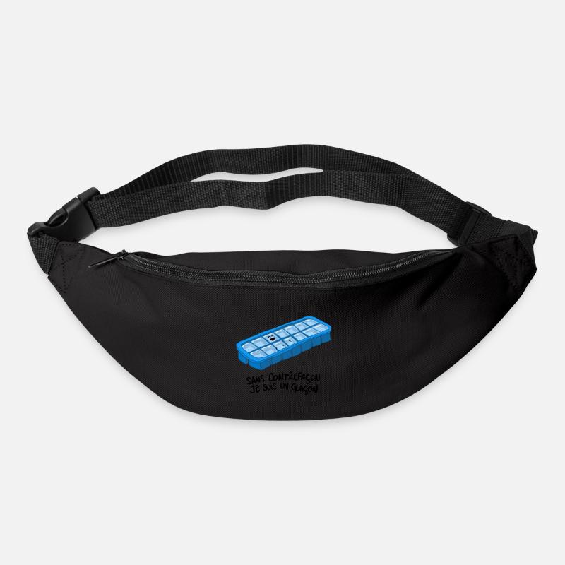 Sans contrefaçon je suis un glaçon ! - Sac banane - noir