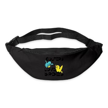 AMOUR BIRDIES Oiseaux GOLFEURS Sport Golf Club Par - Sac banane - noir - Devant