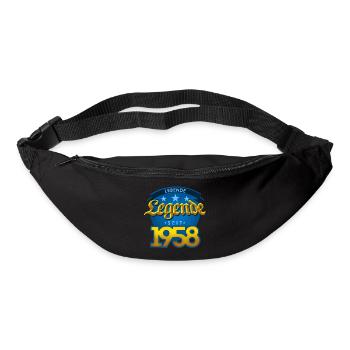 1958 Geburtsjahr Geburtstag Geburt geboren - Gürteltasche - Schwarz - Vorne