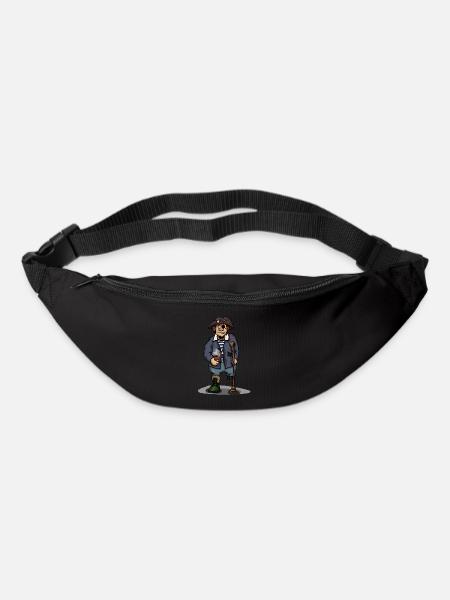 Pirate avec une jambe de bois idée cadeau eyepatch - Sac banane - noir