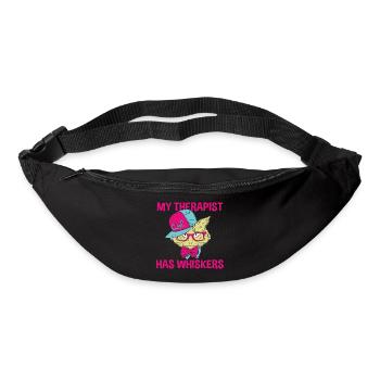 Funny My Therapist has whiskers poison - Bum bag - black - Front
