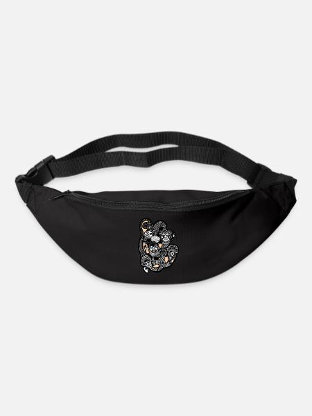 Tribal masks - Bum bag - black