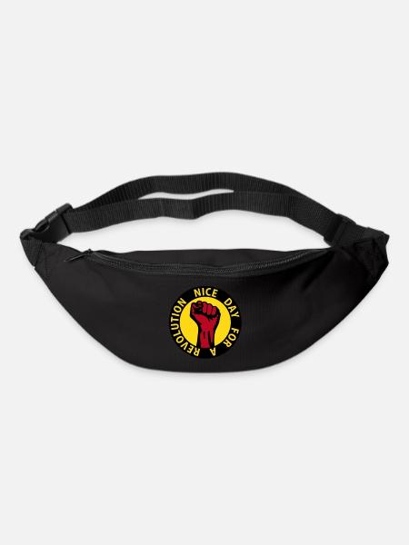 3 colors - nice day for a revolution - against - Sac banane - noir