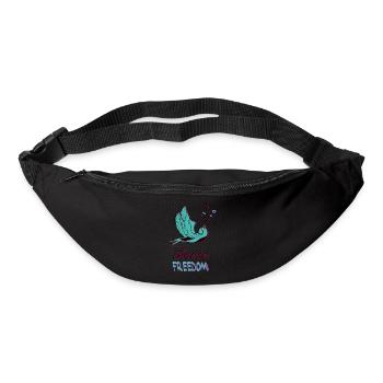 choose freedom, Schwalbe, Freiheit,Vogel, Freiheit - Gürteltasche - Schwarz - Vorne