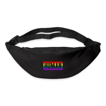 Human Human Rainbow Gift Idea - Bum bag - black - Front