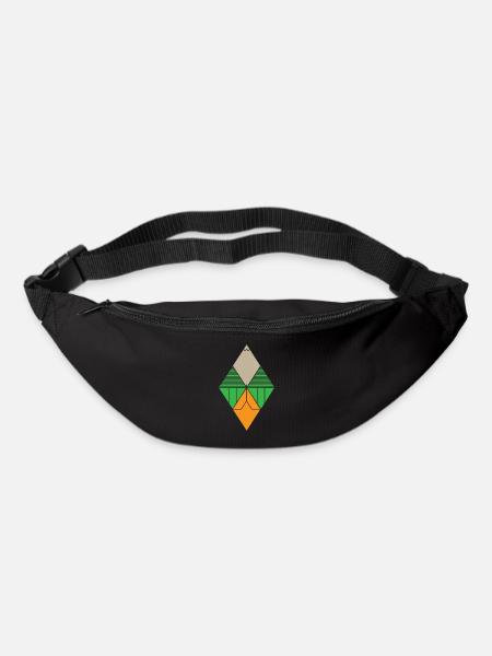 Graphique du diamant - Sac banane - noir