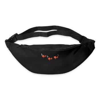 Fische im Wasser - Pupser - lustiges Design - Gürteltasche - Schwarz - Vorne