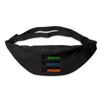 Naturwissenschaft Biologie Chemie Physik Lehrer - Gürteltasche - Schwarz - Vorne