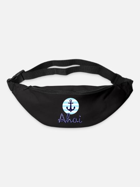 Ahoi und Anker - Gürteltasche - Schwarz