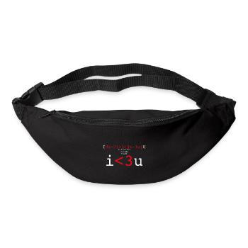 i Love you, Maths Amour - Sac banane - noir - Devant