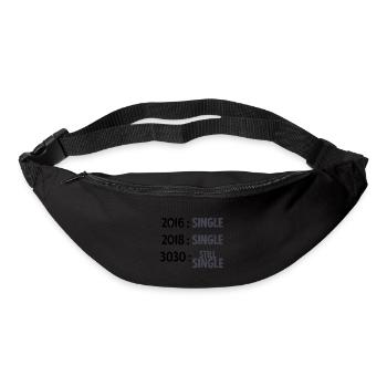 Single but not alone gift gift idea - Bum bag - black - Front
