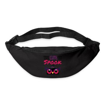 Too Cute To Spook - Halloween Kürbis Eule Hexerei - Gürteltasche - Schwarz - Vorne