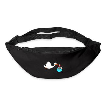 Stork brings baby - Bum bag - black - Front