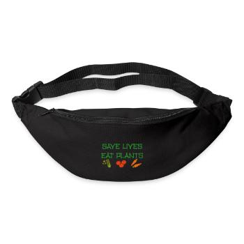 Idée de cadeau de végétarien végétarien - Sac banane - noir - Devant