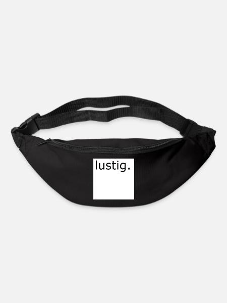 Lustig Wortwitz Typografie - Gürteltasche - Schwarz