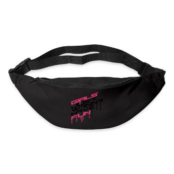 graffiti stempel tropfen girls just wanna have fun - Gürteltasche - Schwarz - Vorne