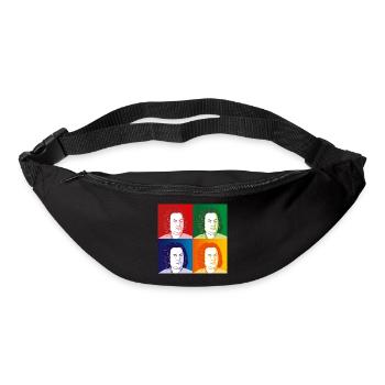 Johann Sebastian Bach en style cartoon - Sac banane - noir - Devant