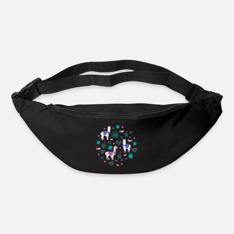 Llama et ses amis - Sac banane - noir
