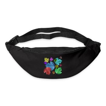 Blätter, bunt, Laub, Herbst, Baum, Blatt, Bäume - Gürteltasche - Schwarz - Vorne