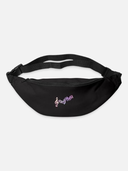 Musique | Notes musicales Clé de partition Idée de cadeau - Sac banane - noir