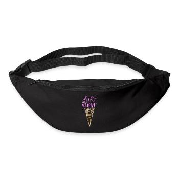 Idée de cadeau d'été de crème glacée - Sac banane - noir - Devant