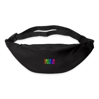 Rassismus | Gegen Nazis Antifa links Geschenkidee - Gürteltasche - Schwarz - Vorne
