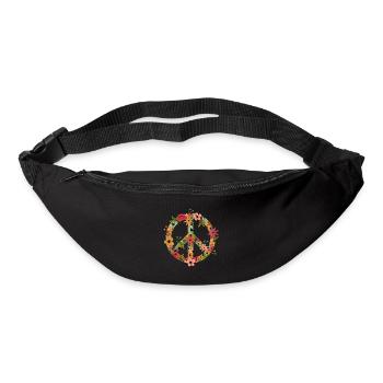 Peace Hippie Flower Power - Bum bag - black - Front