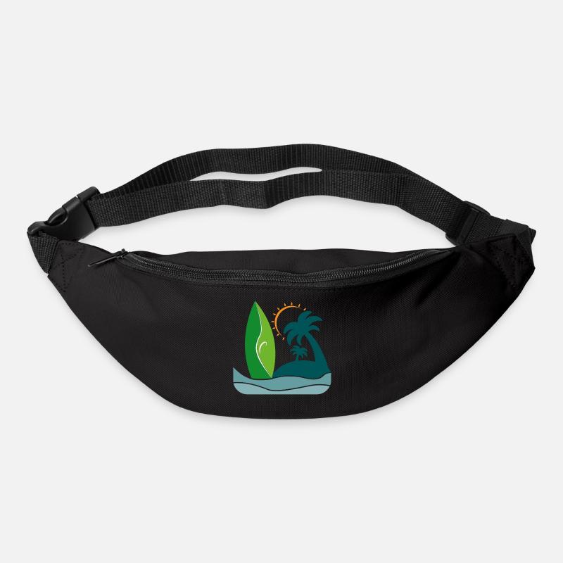 Surfer Insel - Gürteltasche - Schwarz